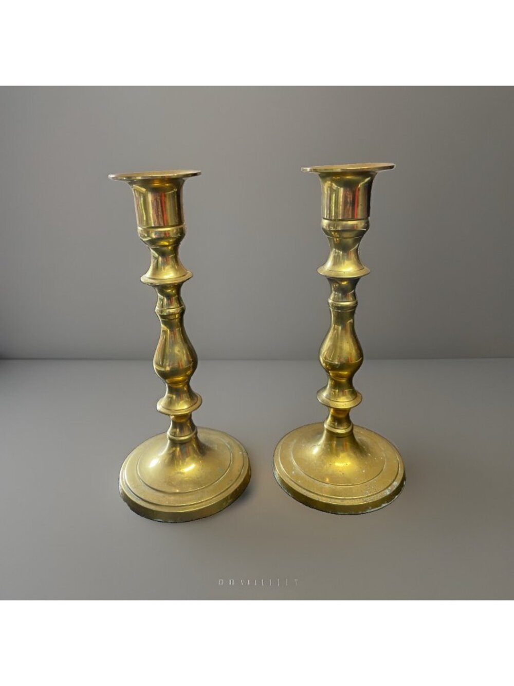 Vintage Brass Candlestick Holder Set Made In India Needs Cleaned